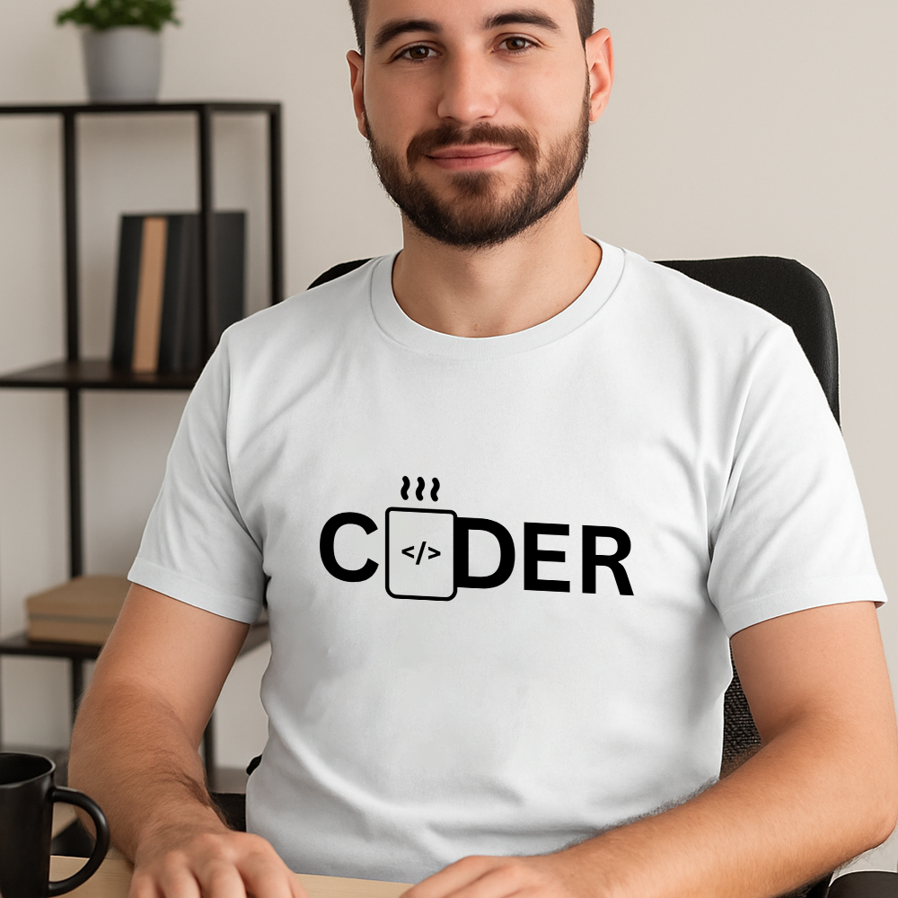 Majica za programera premium pamuk - CODER