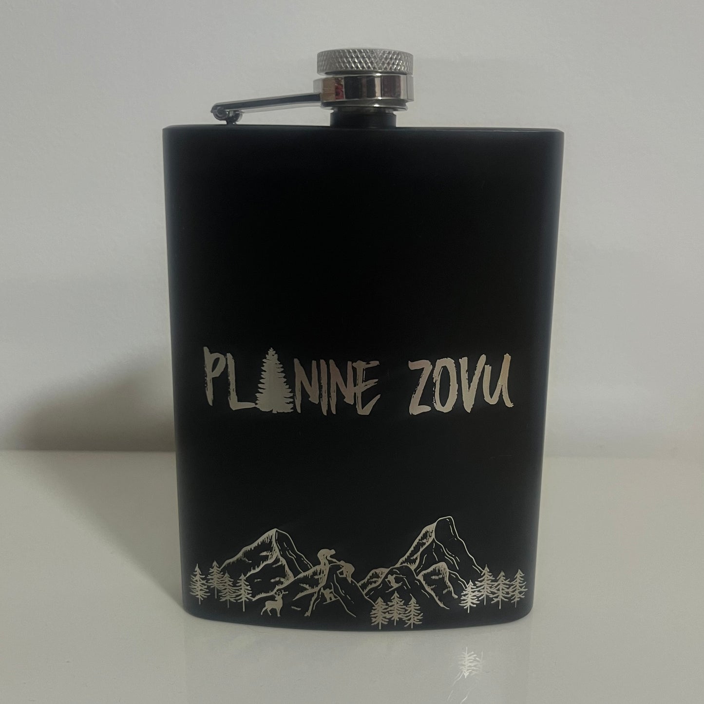 Pljoska 230ml - Planine zovu crna/woody