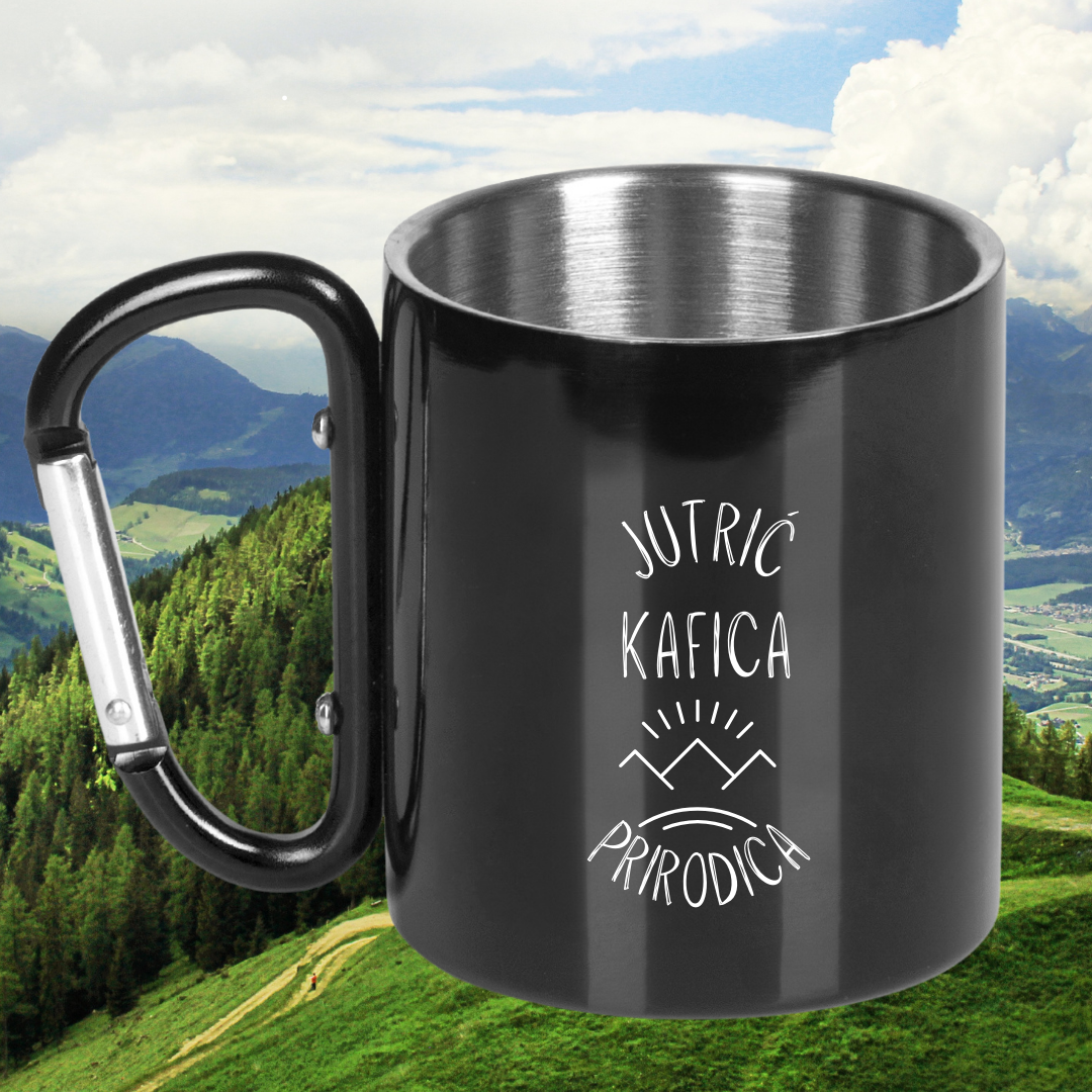 Šolja sa karabinerom - Jutrić, kafica, prirodica