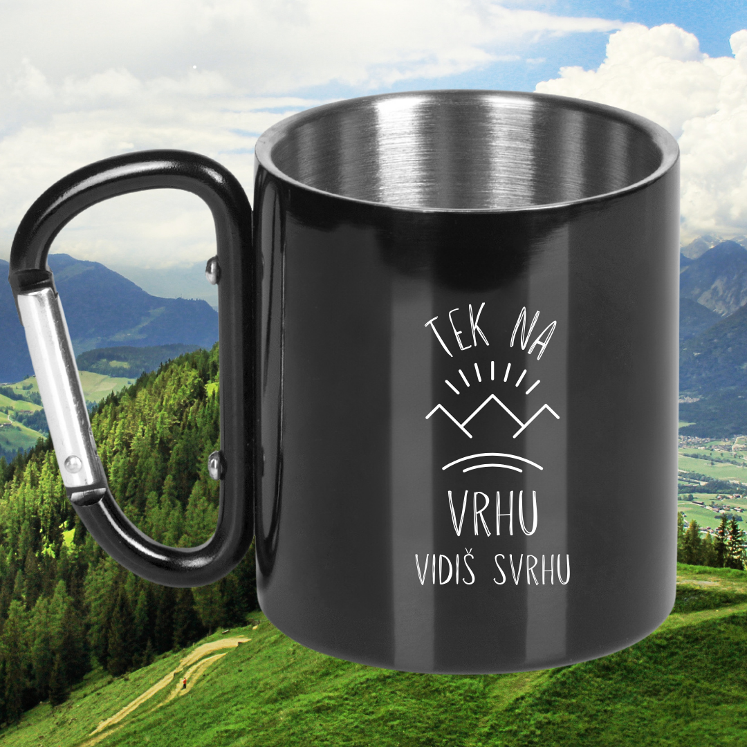 Šolja sa karabinerom - Tek na vrhu vidiš svrhu