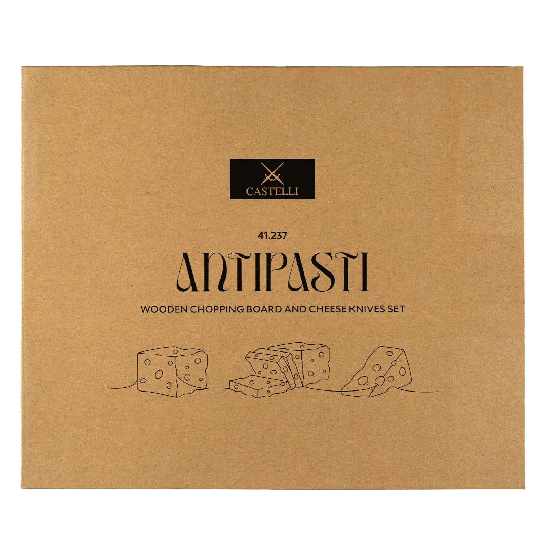 Antipasti - Set drvena daska i pribor za sir sa drvenom drškom, 4/1