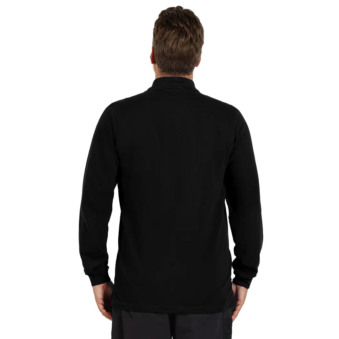 Pamučna polo majica dugih rukava, 180 g/m2 Azzurro II (unisex) - uračunata štampa ili vez