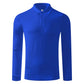 Pamučna polo majica dugih rukava, 180 g/m2 Azzurro II (unisex) - uračunata štampa ili vez
