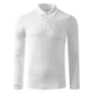 Pamučna polo majica dugih rukava, 180 g/m2 Azzurro II (unisex) - uračunata štampa ili vez