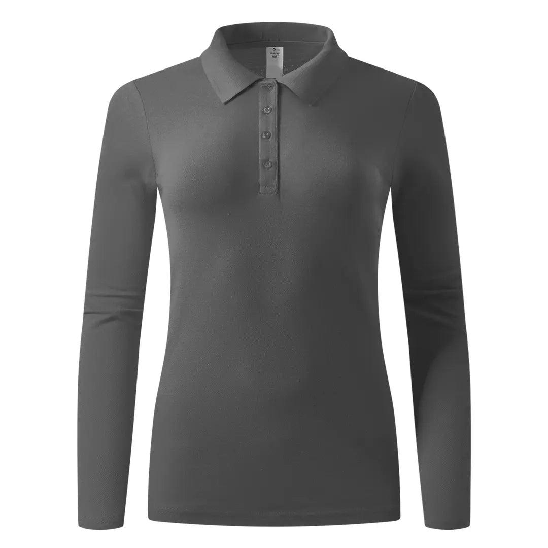Pamučna polo majica dugih rukava, 180 g/m2 Sunny (ženska) - uračunata štampa ili vez