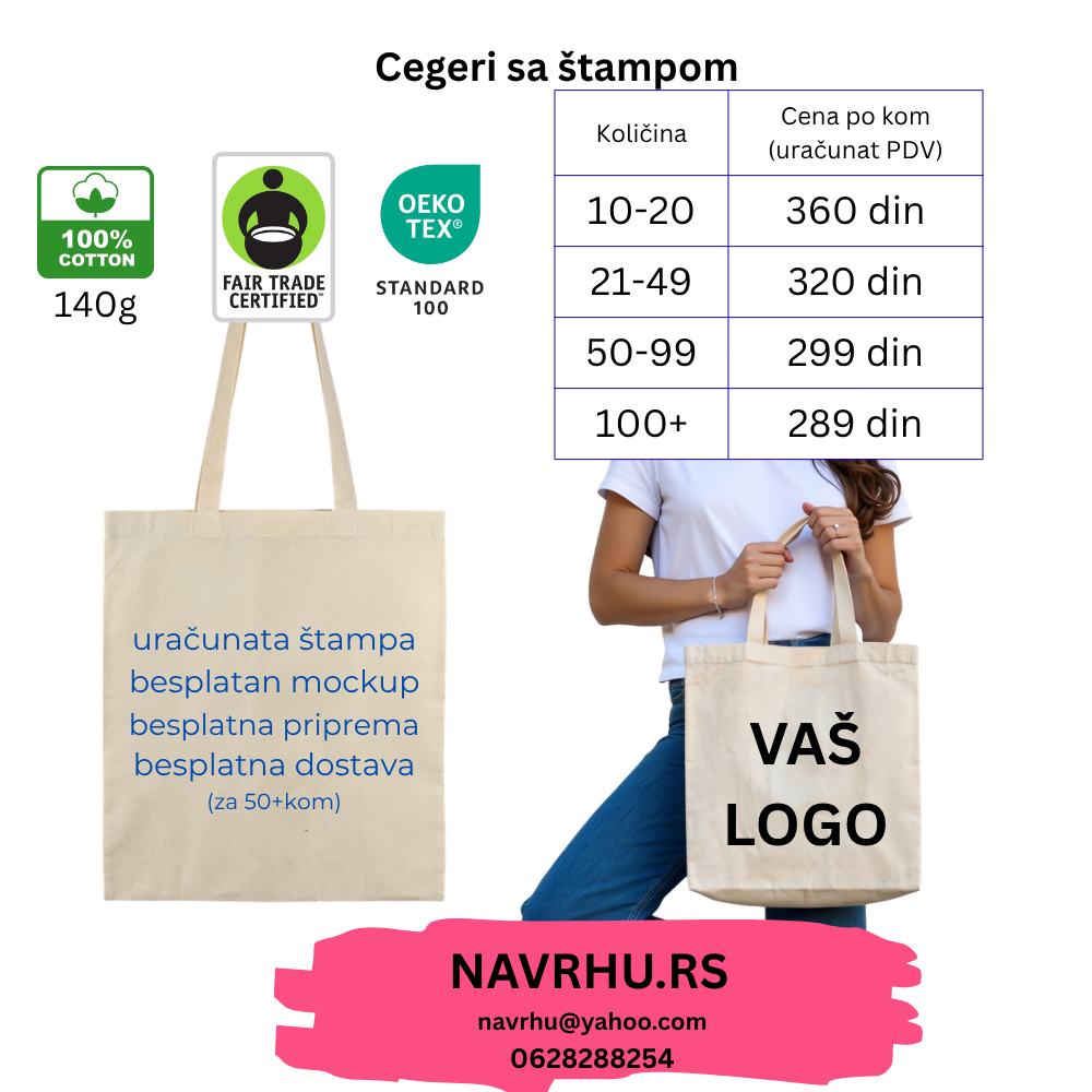 Reklamni ceger 140g/m2 - uračunata štampa