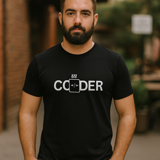 Majica za programera premium pamuk - CODER