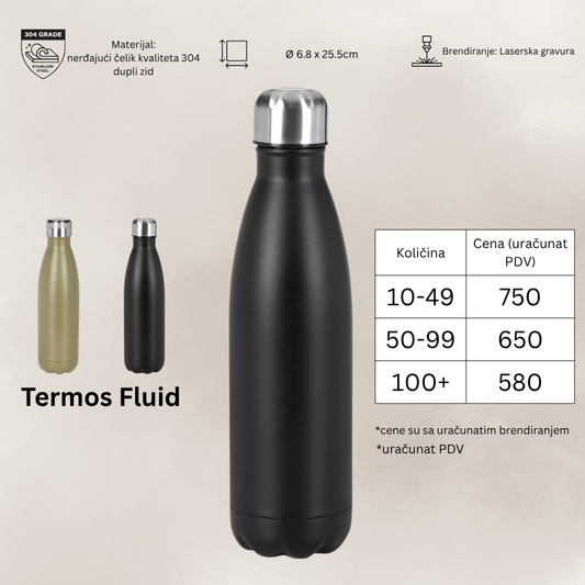 Termos Fluid sa uračunatom gravurom