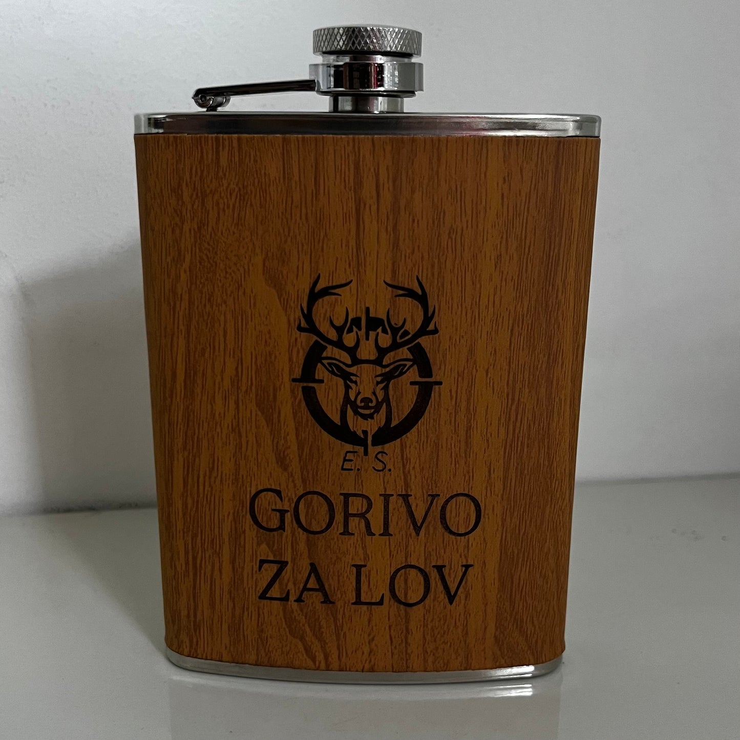 Pljoska woody sa natpisom po želji - laserska gravura