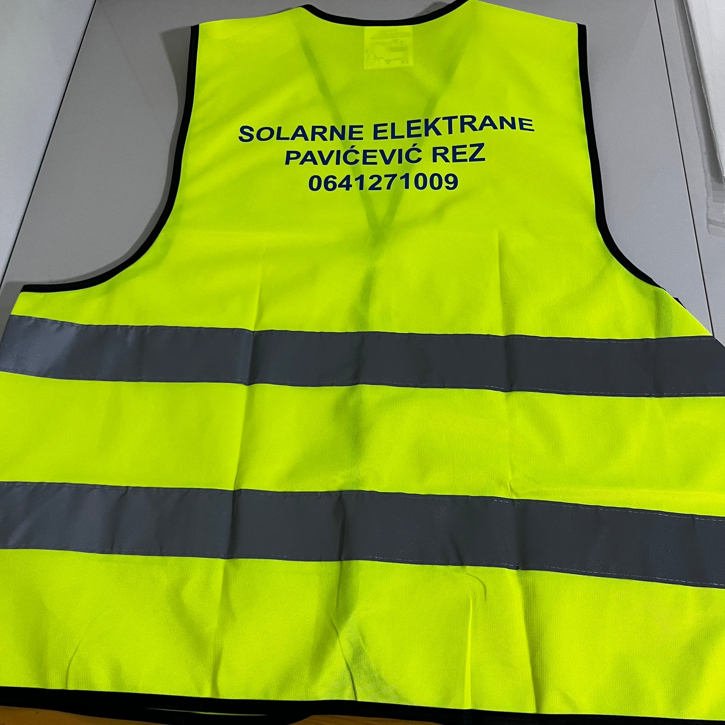 Sigurnosni svetloodbojni prsluk sa štampom
