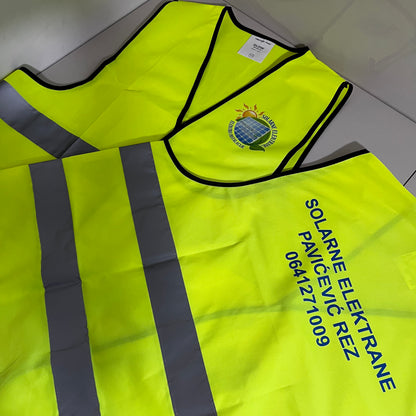 Sigurnosni svetloodbojni prsluk sa štampom