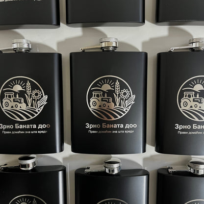 Crna metalna pljoska