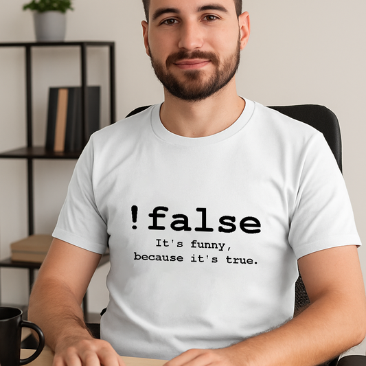 Majica za programera premium pamuk - !False
