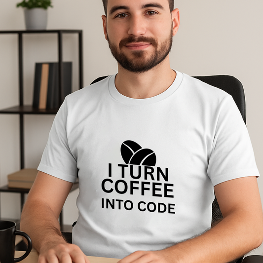 Majica za programera premium pamuk - I turn coffee into code