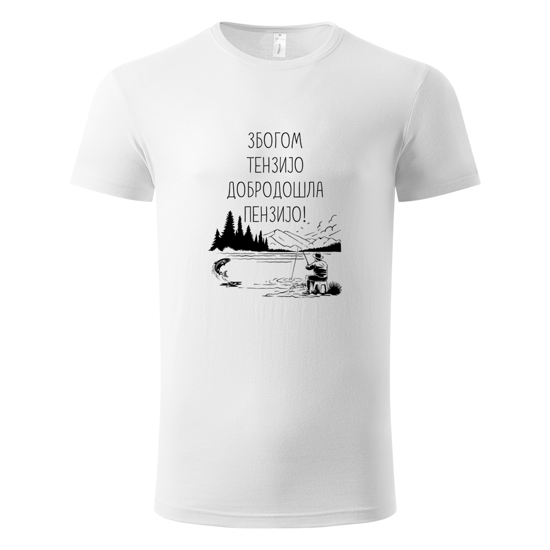 Majica za ribolov - organski pamuk zbogom tenzijo, dobrodošla penzijo
