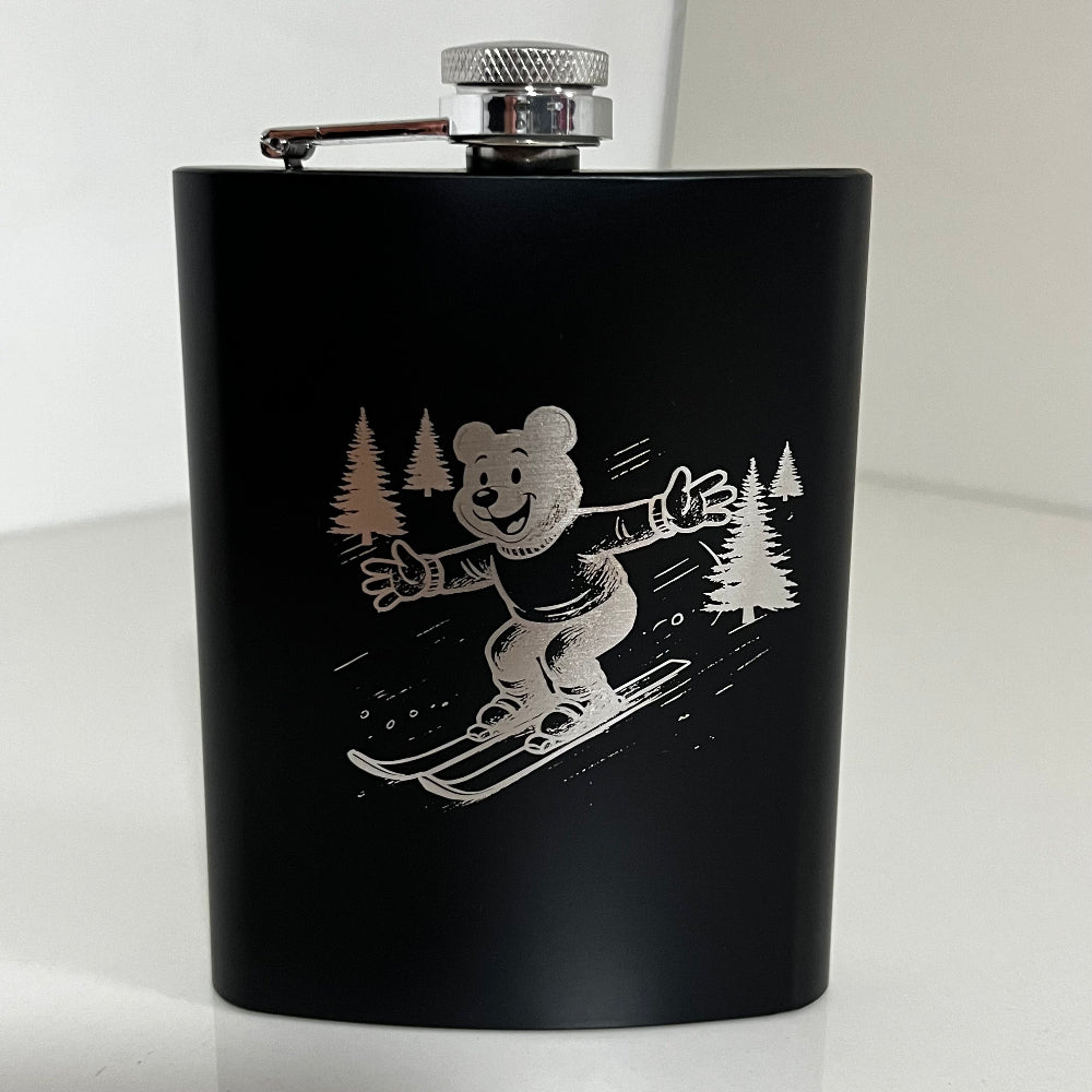 Crna pljoska 230ml Meda skijaš