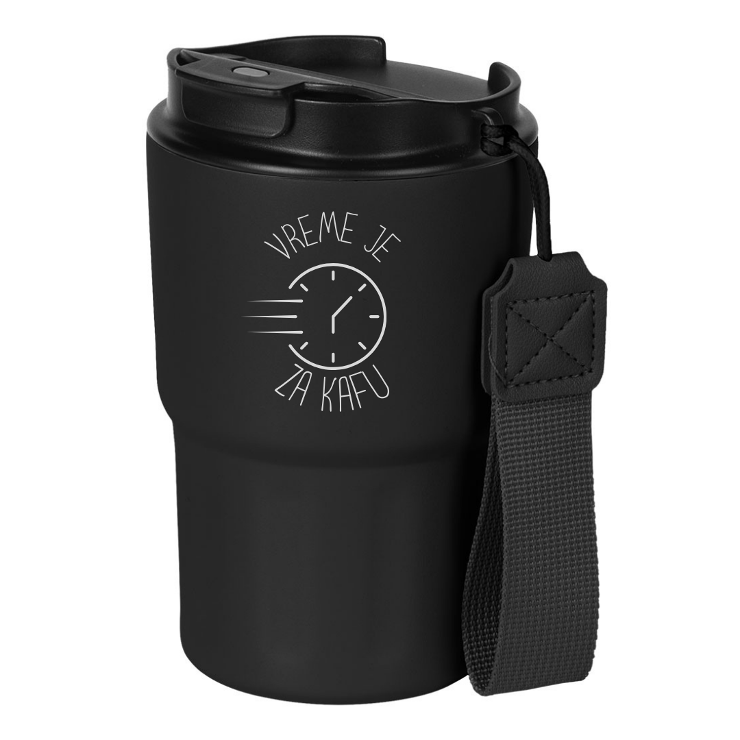 Šolja/termos za poneti, 320ml - vreme je za kafu
