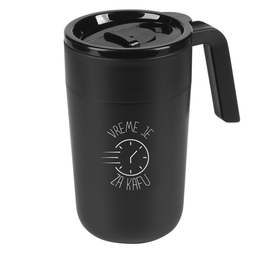 Šolja za poneti Hotto 400ml - Vreme je za kafu!