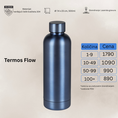 Termos Flow sa uračunatom gravurom