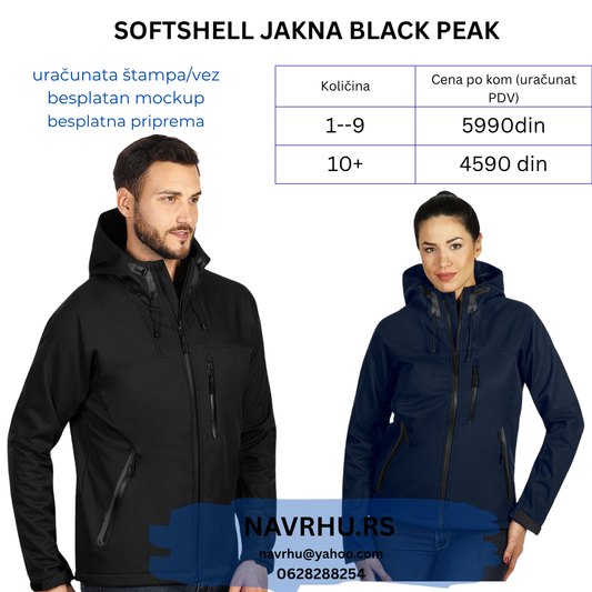 Softshell jakna Black peak