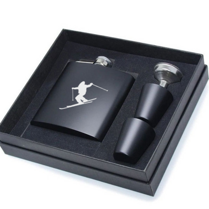 Set pljoska i 2 čašice skijaši