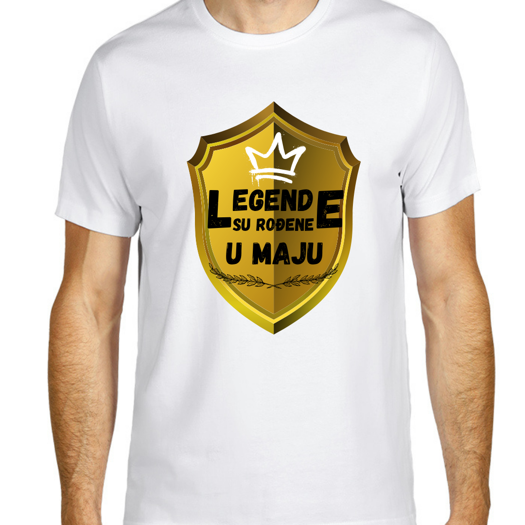 Majica premium pamuk- Legende su rođene u (odaberi mesec)