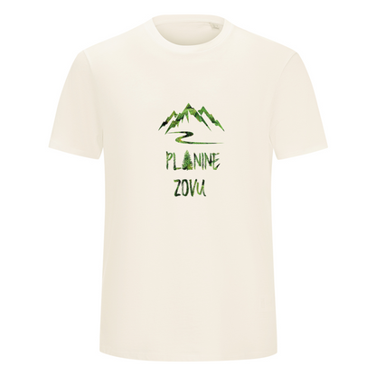 Majica od organskog pamuka Planine zovu (unisex kroj) bež