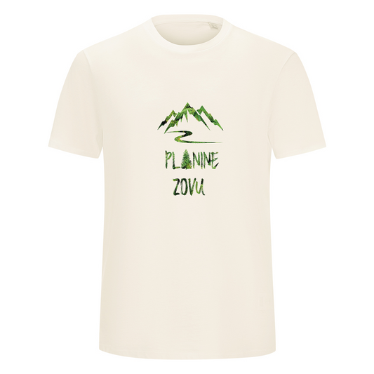Majica od organskog pamuka Planine zovu (unisex kroj) bež
