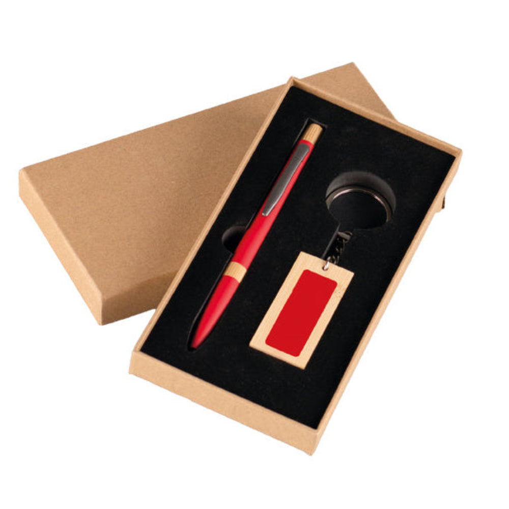 Set hemijska olovka i privezak u kutiji Mundi