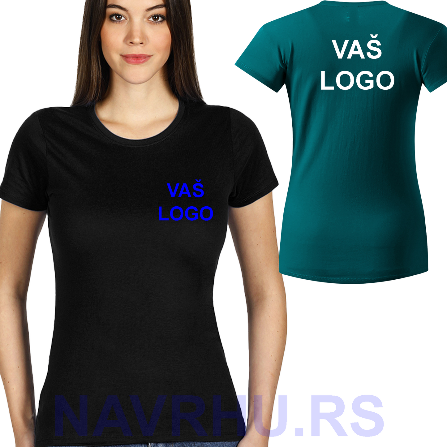 Premium ženska pamučna majica u boji 180g/m2(uračunata štampa po želji) - reklamne majice